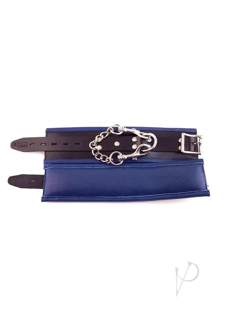 Padded Leather Wrist Cuffs Blk/blu