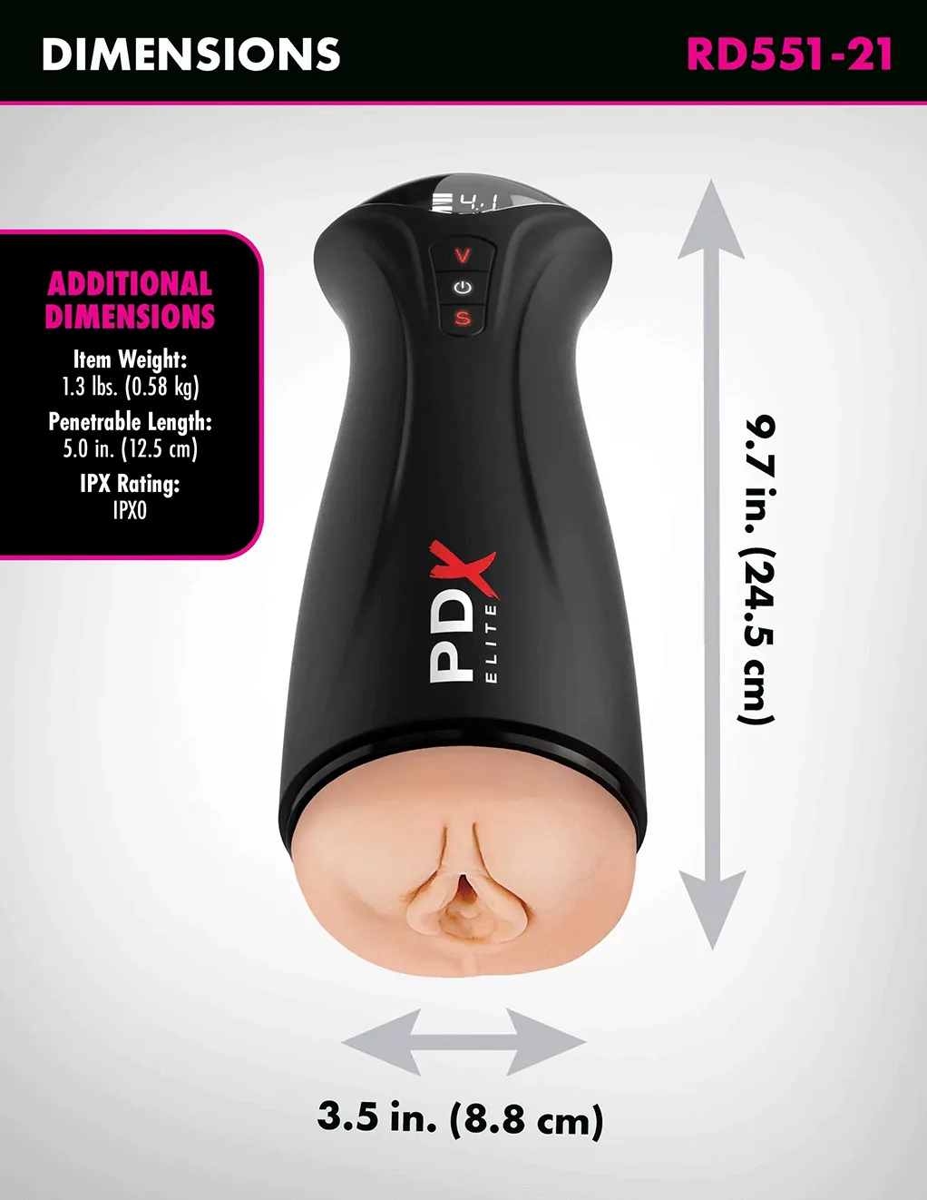 PDX Elite Fuck-gasm Vibrating Stroker