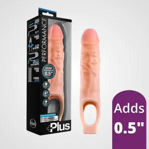 Performance Plus 9 Silicone Cock Sheath Penis Extender - Vanilla