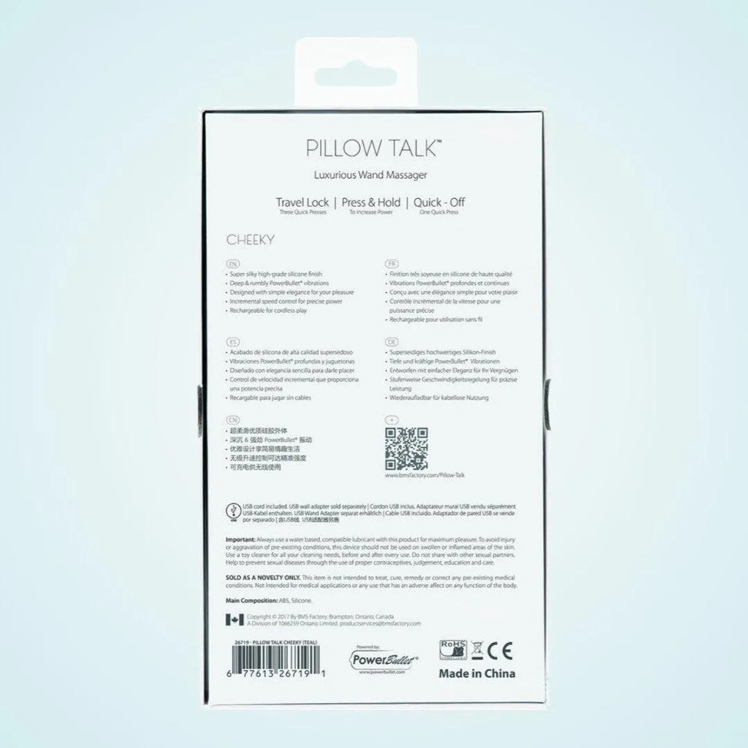 Pillow Talk Cheeky Clitoral Wand  - Teal