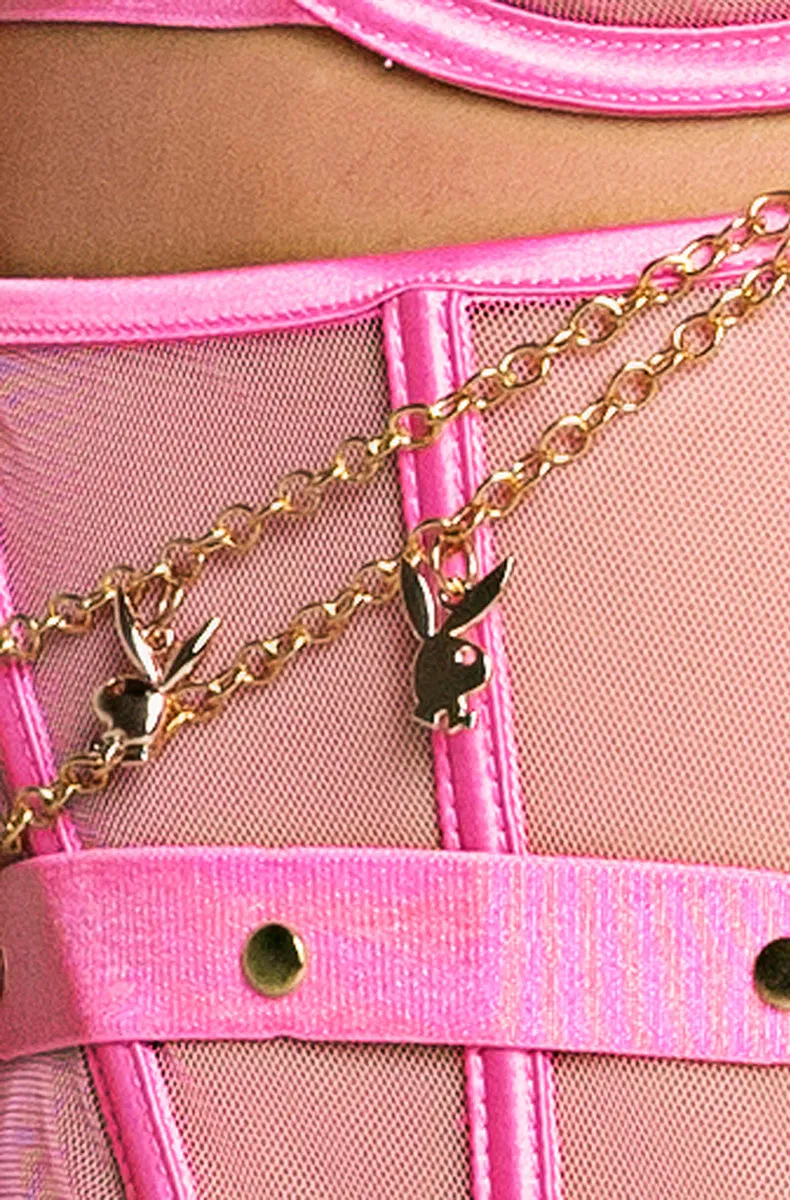 Pink Playboy Bunny 3 Piece Set