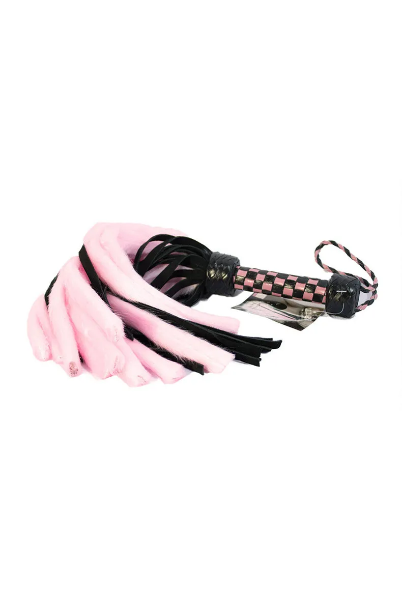 Pink Suede and Fluff Flogger