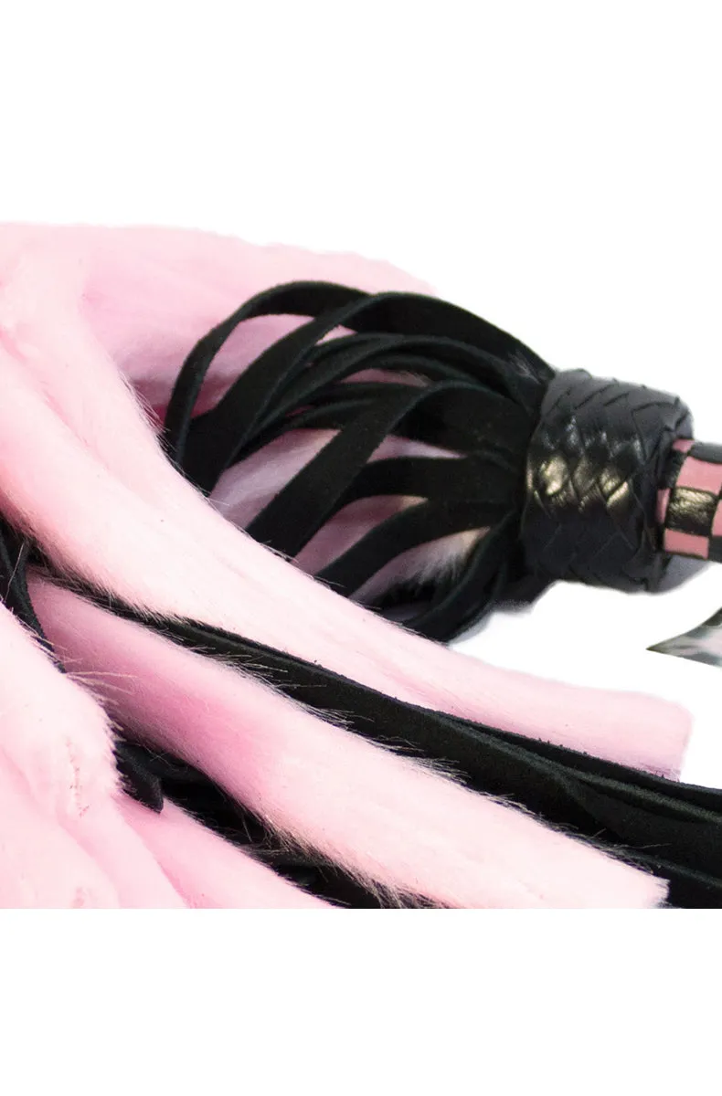 Pink Suede and Fluff Flogger