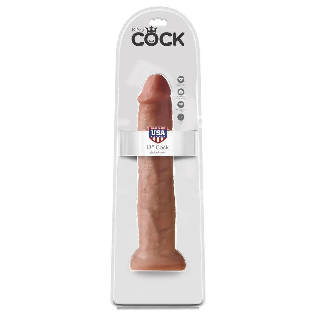 Pipedream King Cock 13 Tan Cock Dildo with Suction Cup