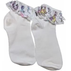 Prancing Ponies Ribbon Ruffle Socks