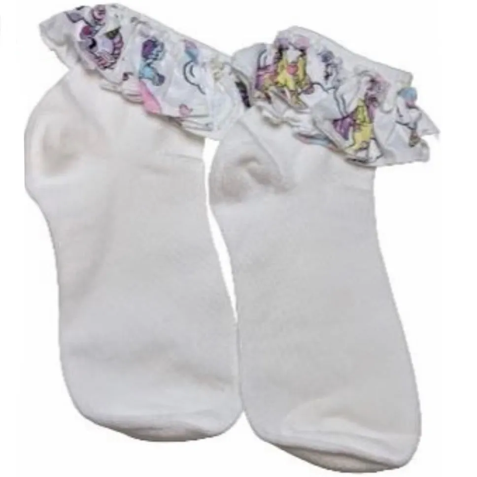 Prancing Ponies Ribbon Ruffle Socks