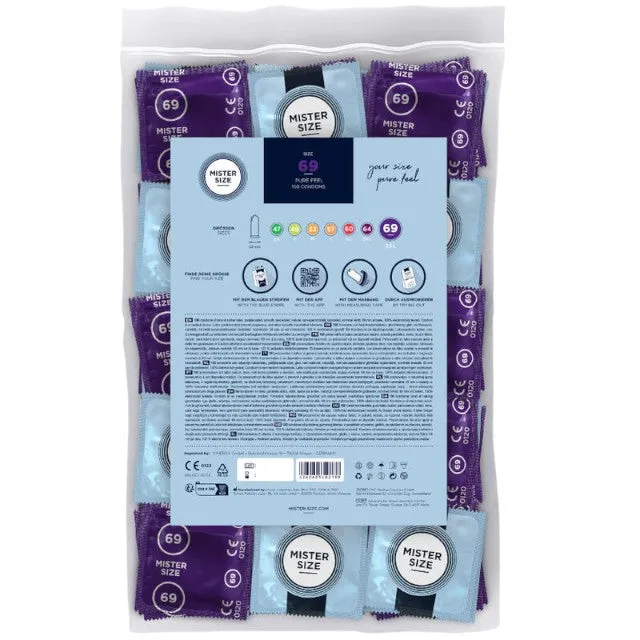 Prezervative ultra-subțiri MISTER SIZE. mărime 69 mm. 100 de bucăți