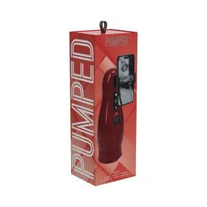 PUMPED Virtuo Masturbator Suction Vibration Phone Attachment Metallic Red