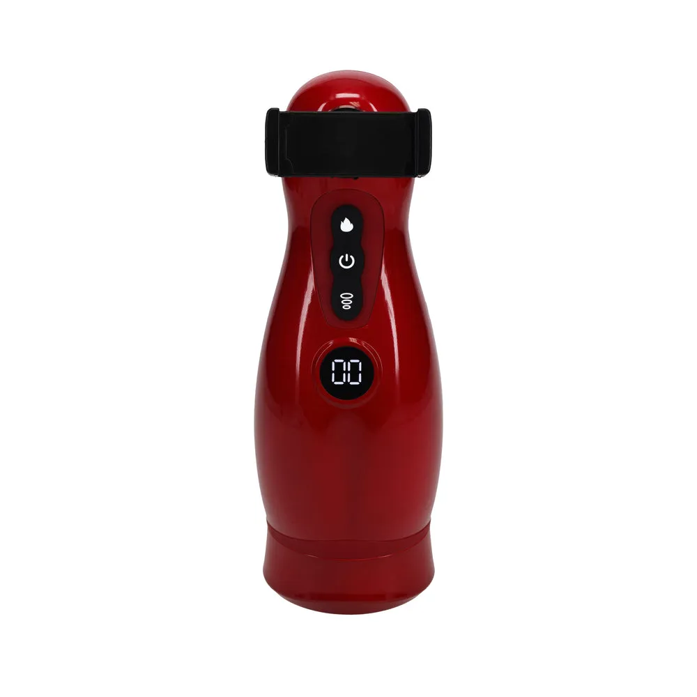 PUMPED Virtuo Masturbator Suction Vibration Phone Attachment Metallic Red