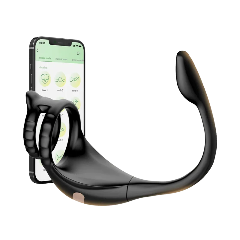 Racy - 3 in 1 Penis Cock Ring with Multi Stimulations Butt Plug