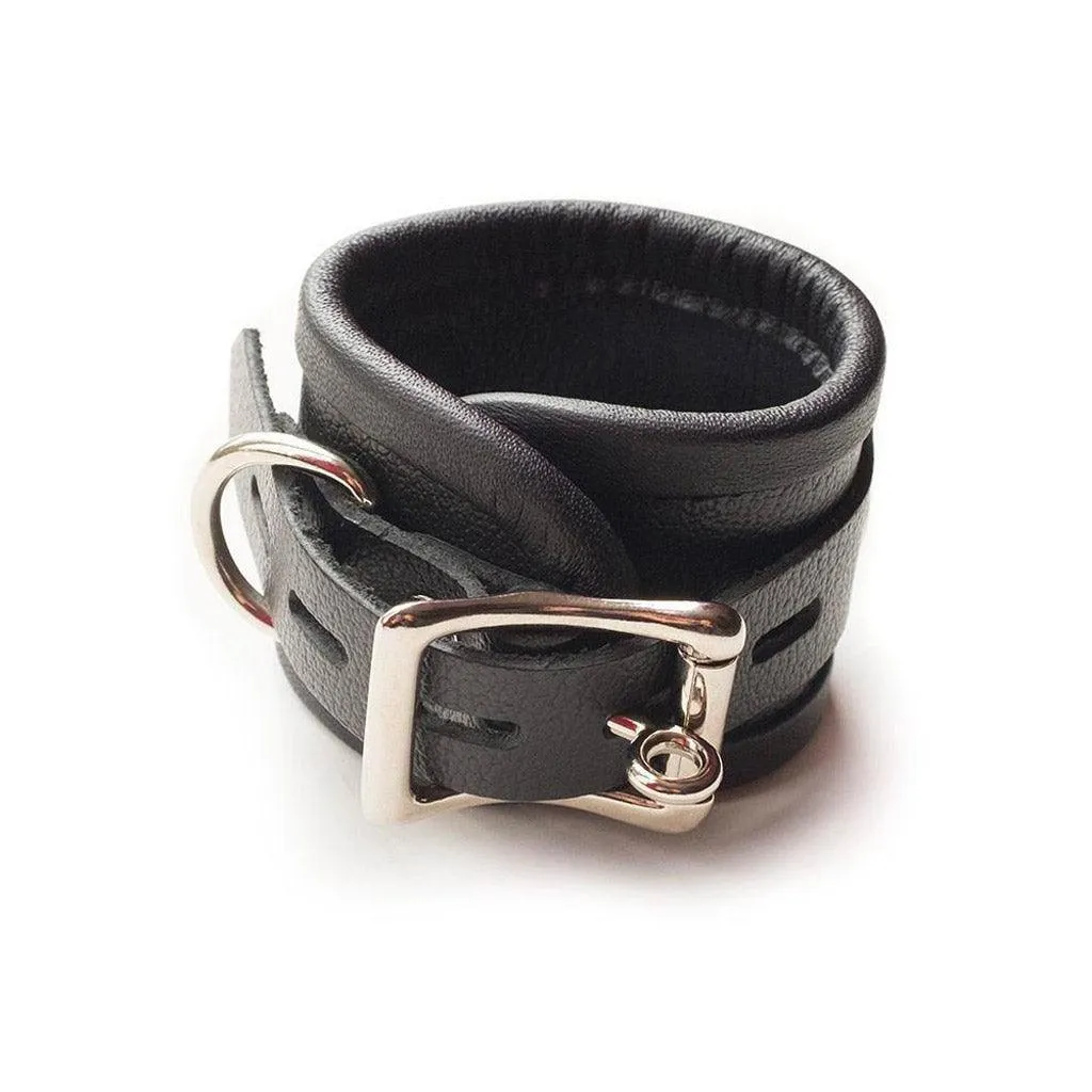 Red Laced Leather Wrist Cuffs