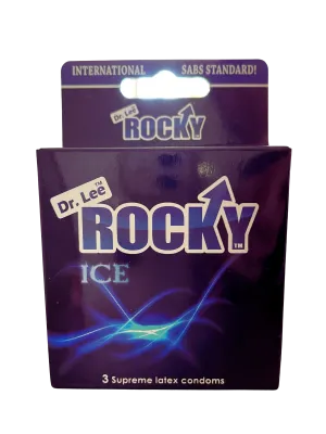 Rocky ICE | 3 Pack | Supreme Latex | Condom | One Size | SABS Approved