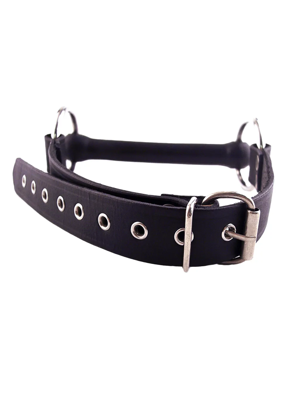 Rouge Leather & O-Ring Rubber Rod Gag