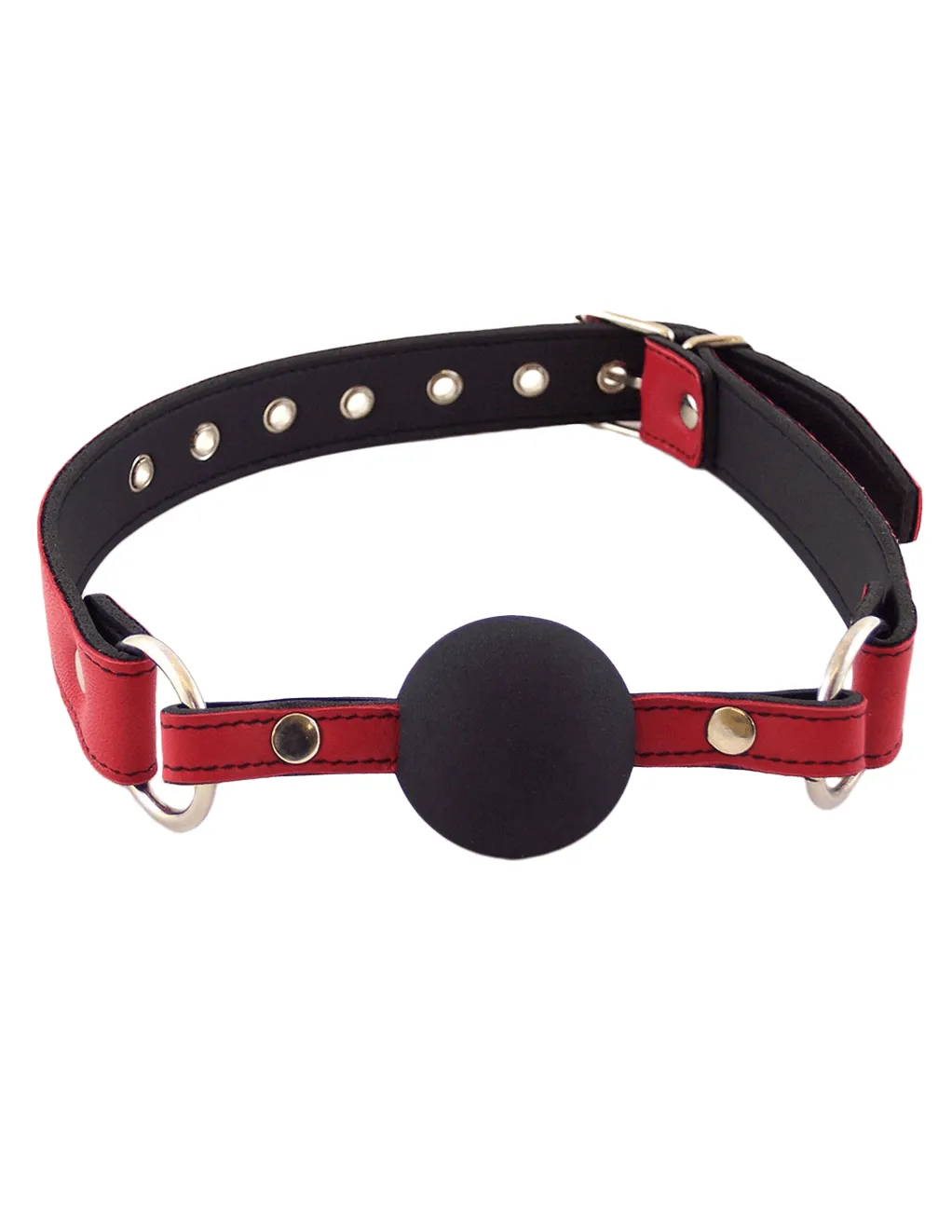 Rouge Leather & Rubber Ball Gag