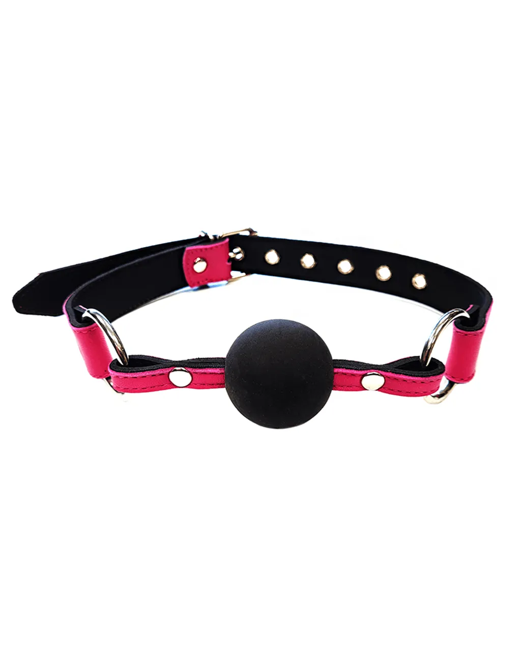 Rouge Leather & Rubber Ball Gag