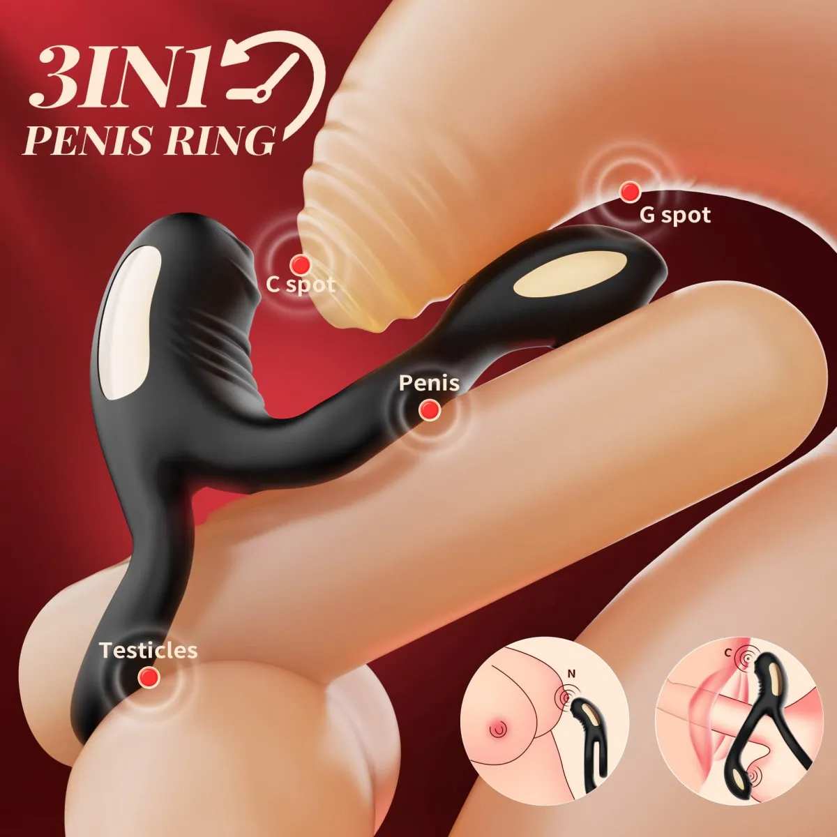 RYDEN|Multi Stimulation Vibration Penis Ring with Double Rings