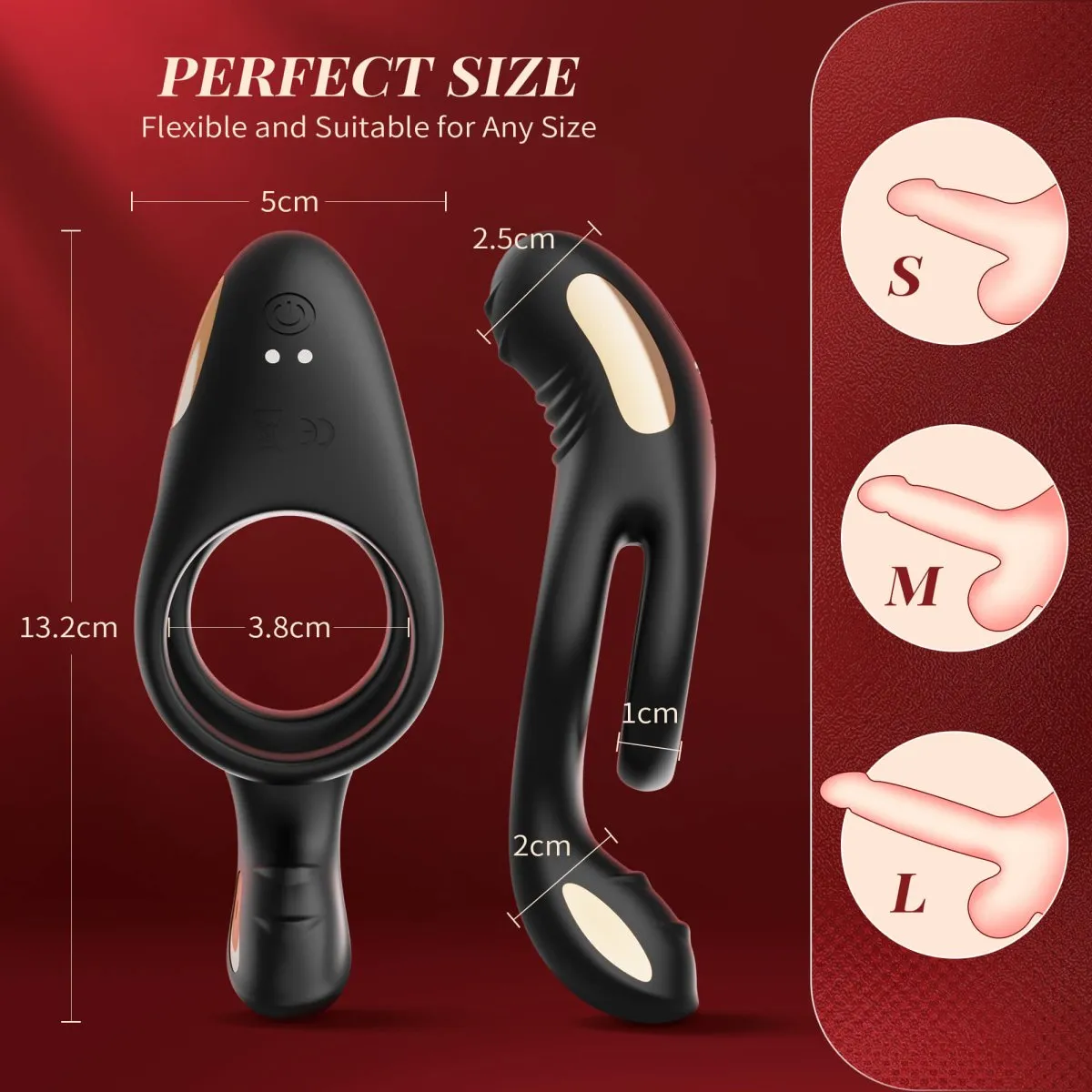 RYDEN|Multi Stimulation Vibration Penis Ring with Double Rings