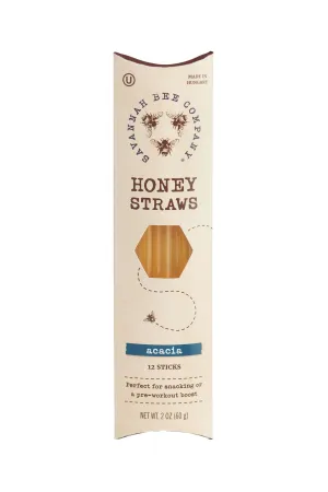 Savannah Bee Acacia Honey Straws 12 Pack