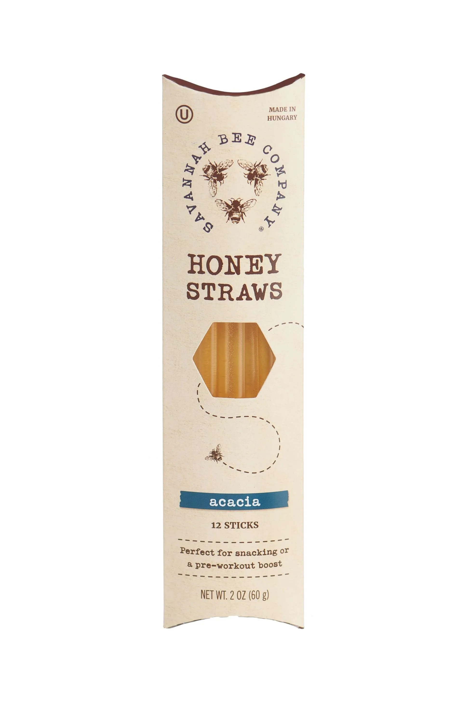 Savannah Bee Acacia Honey Straws 12 Pack