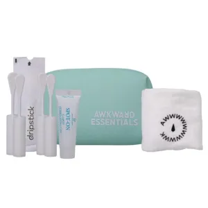 Set DRIPSTICK Starter Set. cu 5 bureți pentru curățare după sex. prosop. gel de stimulare și geantă de transport