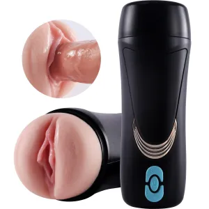 Shaking Masturbator Cup Realistic Textured Pocket Pussy