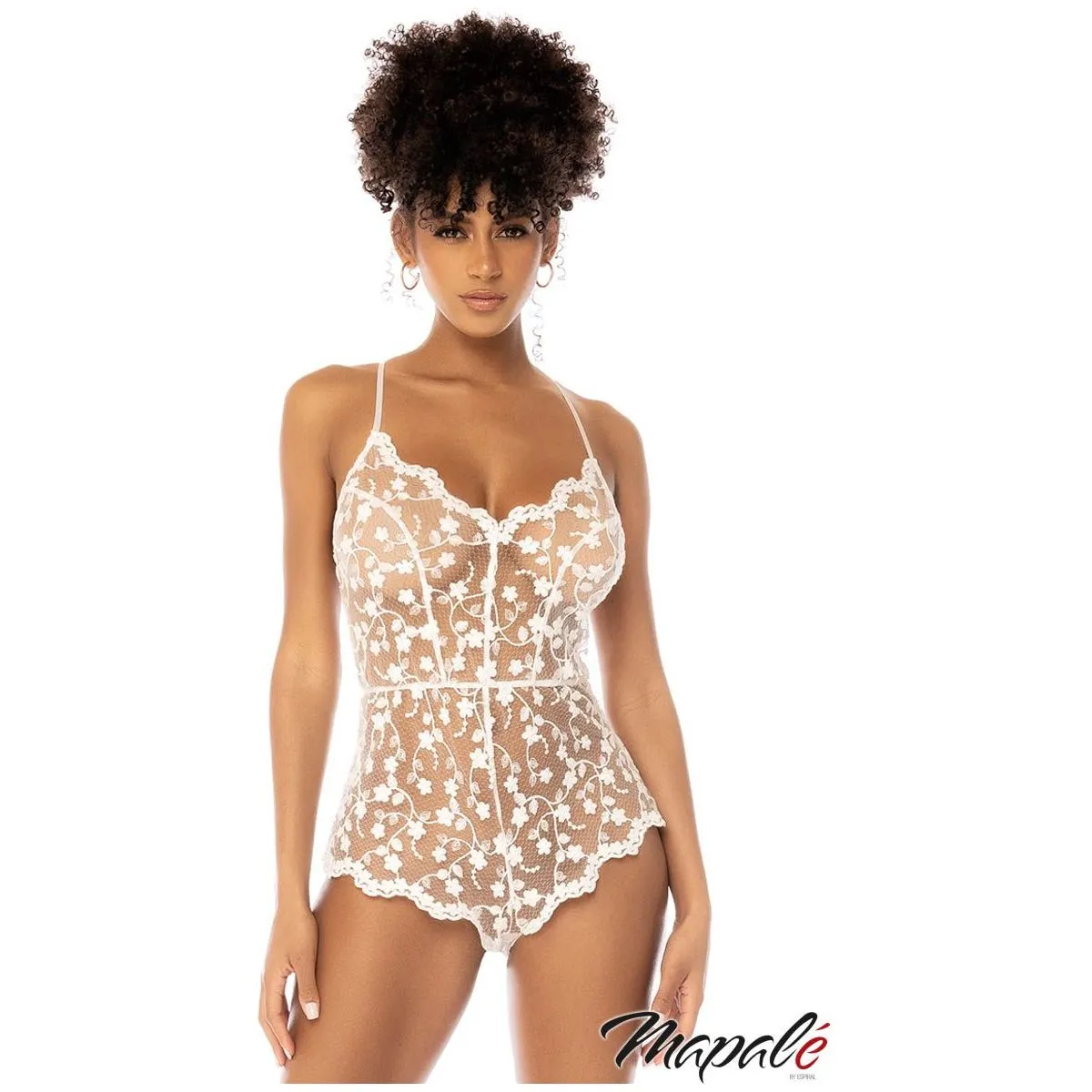 Sheer Floral Romper by Mapale