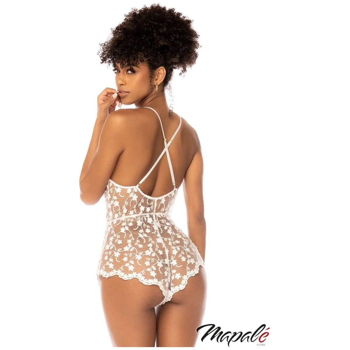 Sheer Floral Romper by Mapale
