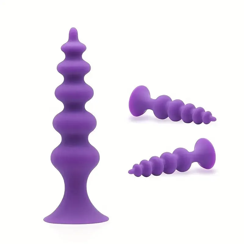 Small Slim Smooth Thread Silicone Soft Butt Plug For Anal Expansion