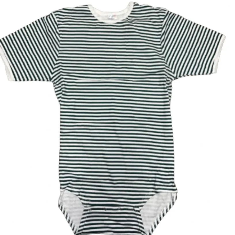 Squishyabdl Green Stripes Cotton Bodysuit