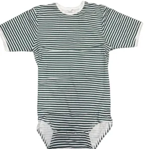 Squishyabdl Green Stripes Cotton Bodysuit