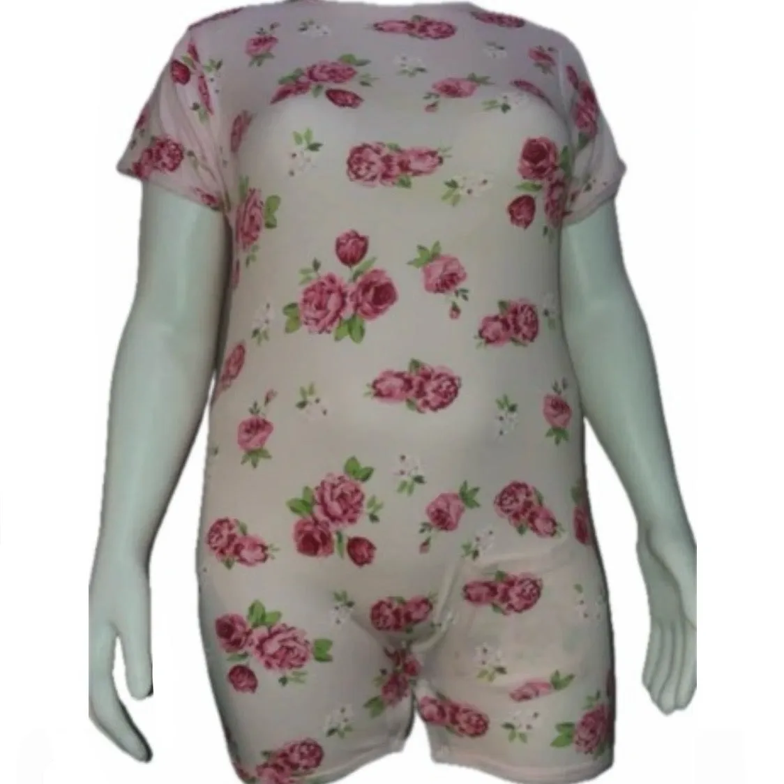 Squishyabdl Pink Flower Cotton Romper