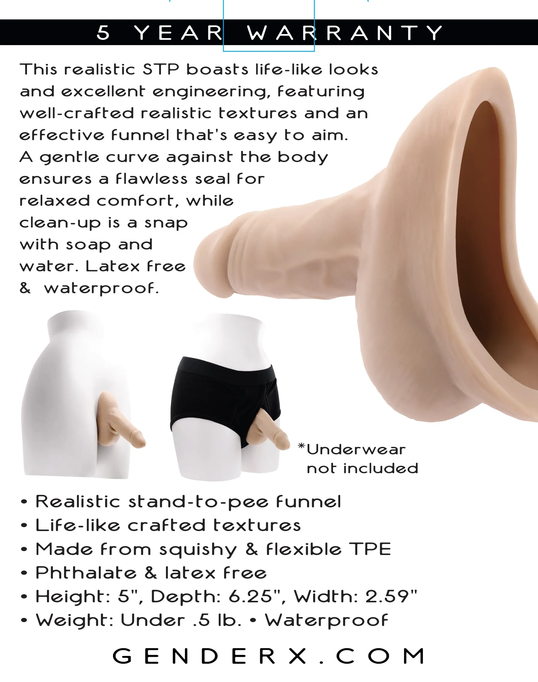 Stand to Pee TPE. Light - Realistic Stand To Pee Funnel