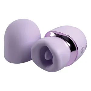 Stimulator clitoris JIMMYJANE Hello Kiss Pro. în formă de gură cu limbă. 7 funcții de vibrație. 3 moduri de mișcare a buzelor. mov