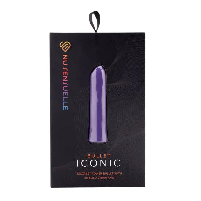 Stimulator clitoris NU SENSUELLE Bullet Iconic. cu funcție de memorie. 20 funcții de vibrație. culoare mov