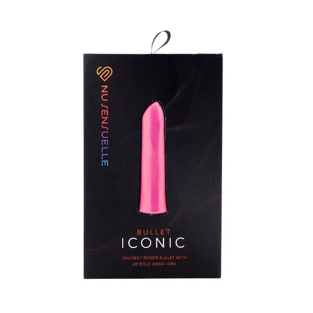 Stimulator clitoris NU SENSUELLE Bullet Iconic. cu funcție de memorie. 20 funcții de vibrație. culoare roz