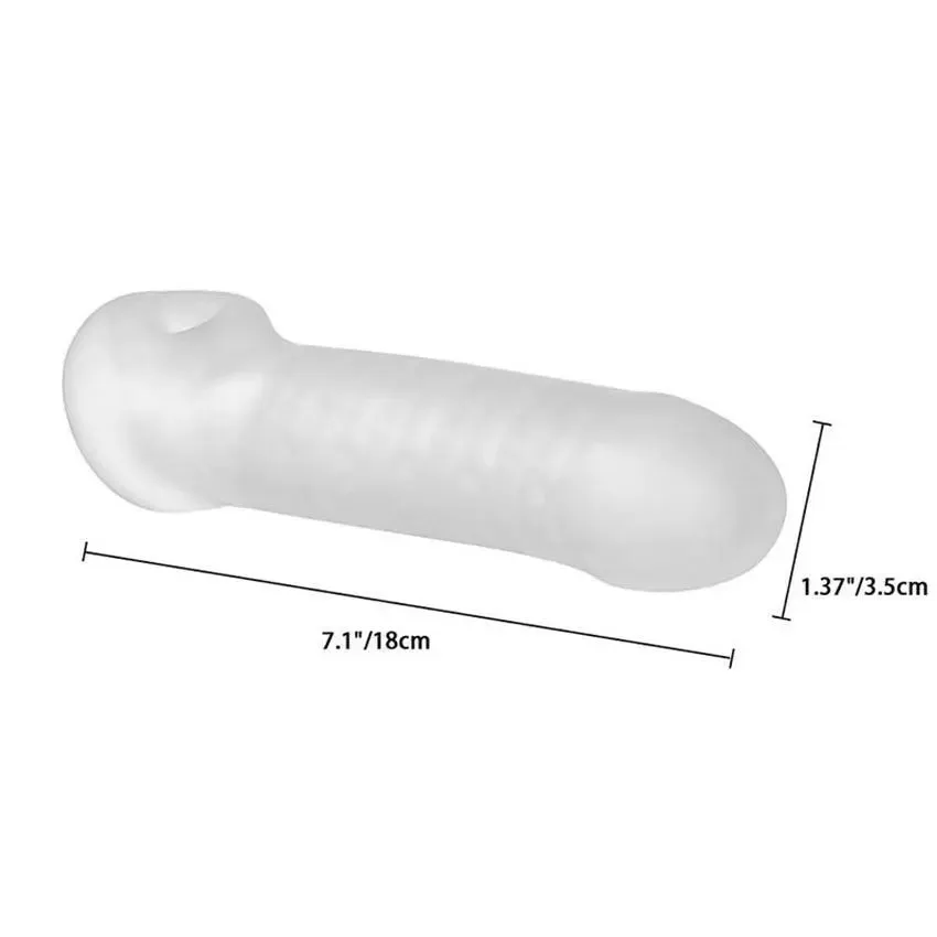 Stretchy Cock Sleeve Sex Toy for Men - Realistic Dildo Condom Penis Enlarger