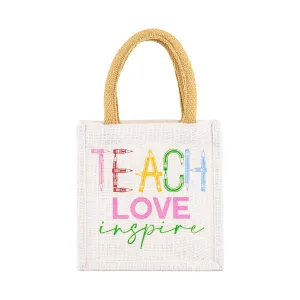 Teach Love Inspire Petite Gift Tote White/Multi
