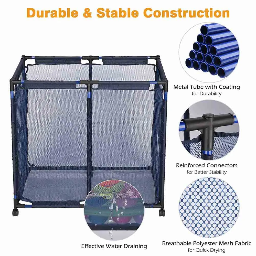 TheLAShop Pool Float Storage Bin Mesh with Pockets Large