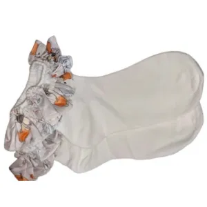 Trick or Treat Little Bear Fabric Ruffle Socks