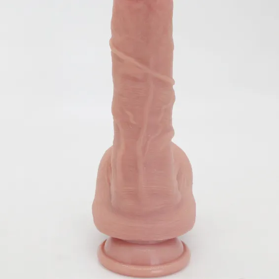Ultra Liquid Silicone Realistic Suction Cup Dildo with Balls 6 Inch