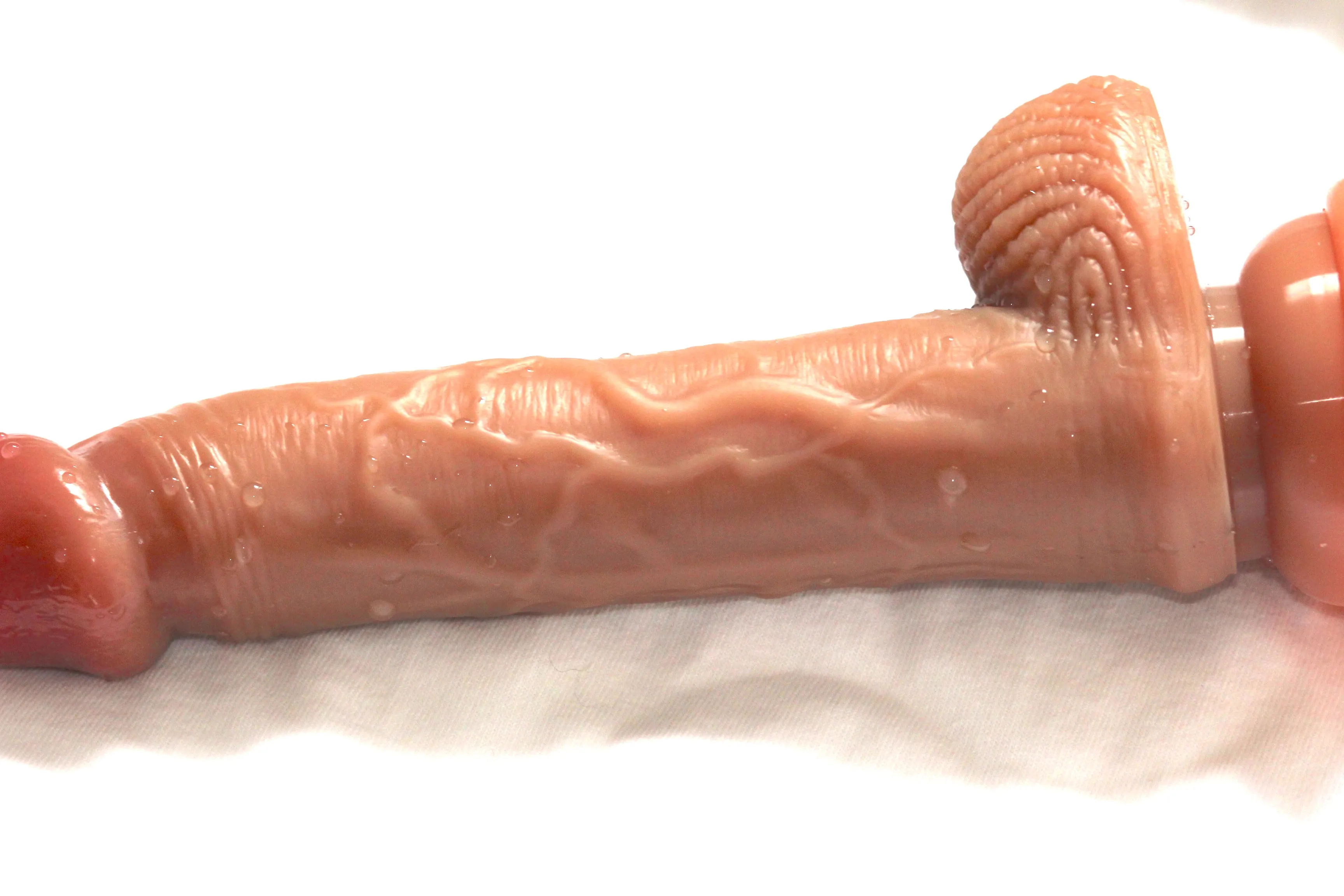 Ultra Liquid Silicone Realistic Suction Cup Dildo with Balls 6 Inch