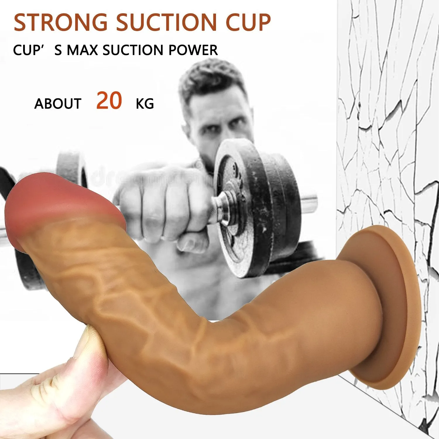 Ultra Liquid Silicone Realistic Suction Cup Dildo with Balls 7 Inch