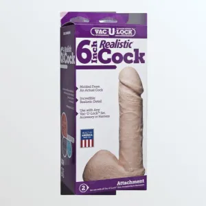 Vac-U-Lock 6 Realistic Cock for Harnesses