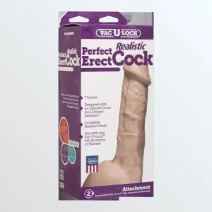 Vac-U-Lock Perfect Erect Realistic 7 Cock for Harnesses