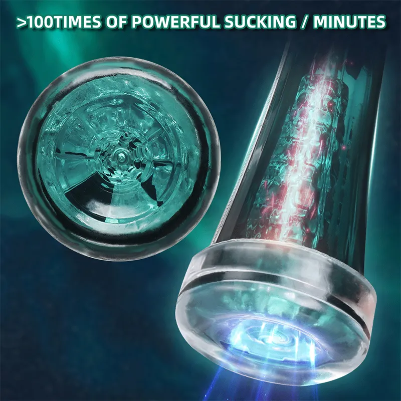 Vacuum Sucking Male Masturbator - Vibrating Penis Massage Silicone Pussy Sex Toy for Men
