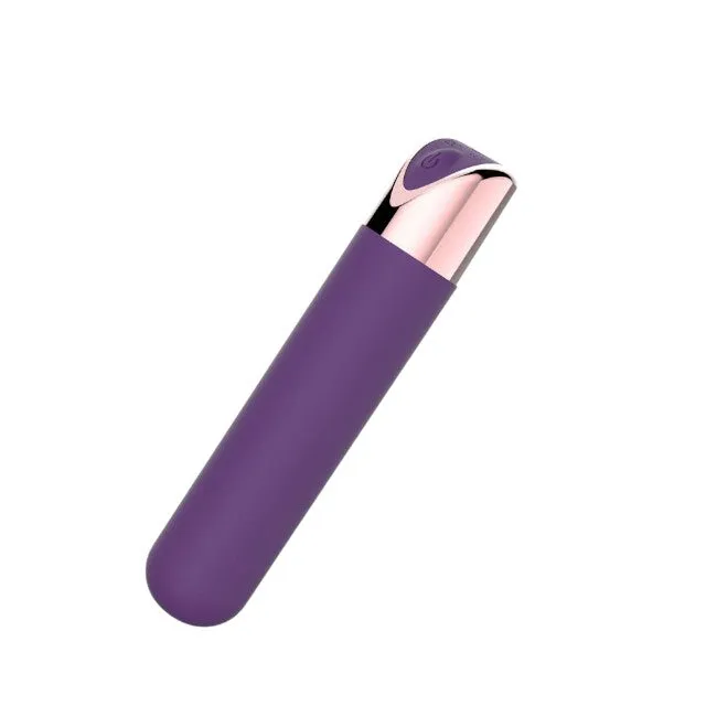 Vibrator bullet TOYZ4LOVERS Power Pocket Unforgettable Moments. 10 funcții de vibrație. 9 cm. mov