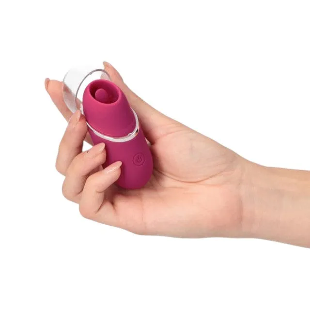 Vibrator TOYZ4LOVERS Elys Lick It. pentru clitoris și zone erogene. cu funcție de simulare sex oral. rezistent la apă. mov
