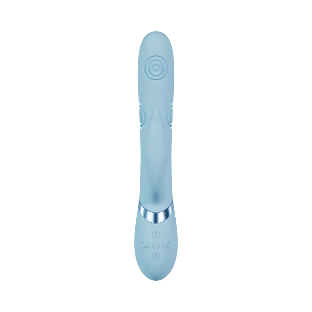 VIVE Pallina Rechargeable G-Spot and Tapping Beads Clit Stimulator Blue