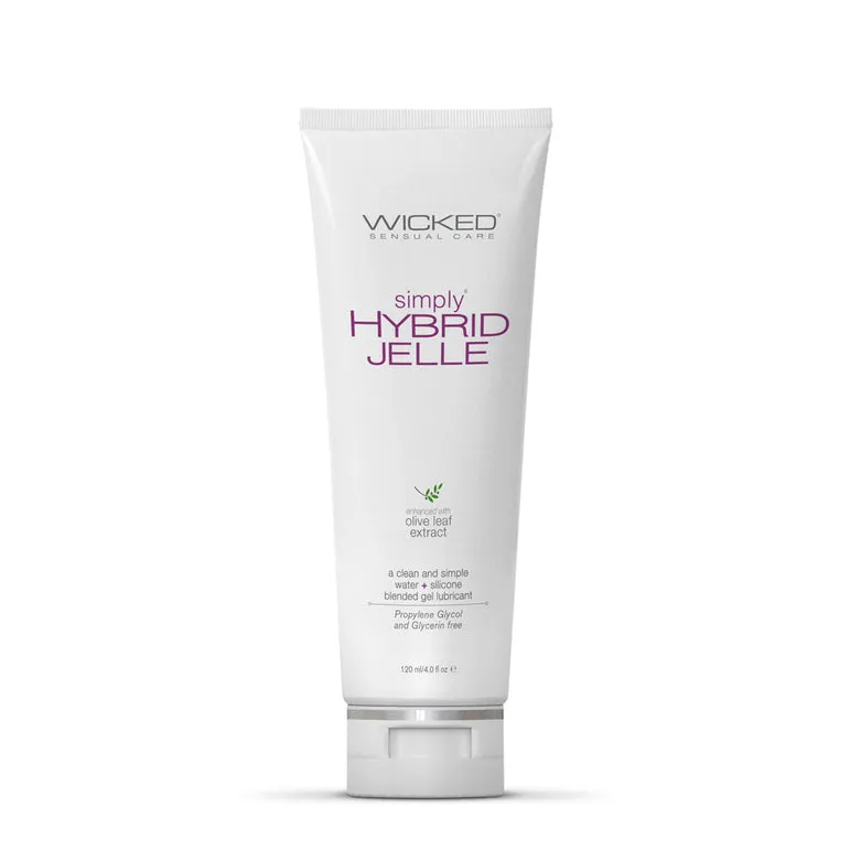 Wicked Simply Hybrid Jelle Silicone and Water Based Lubricant  4 oz